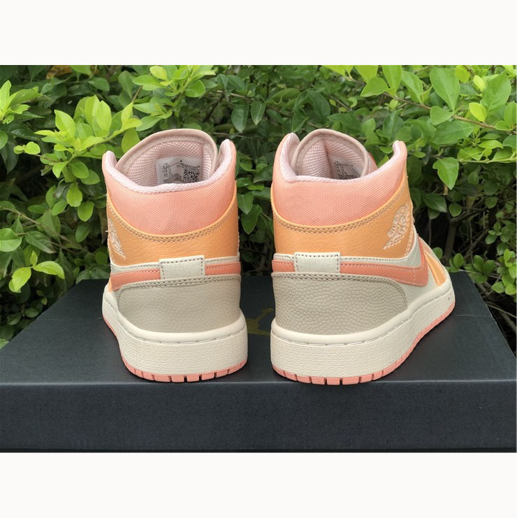Jordan Pink Orange Stitching Air 1 Mid - EUR FASHION