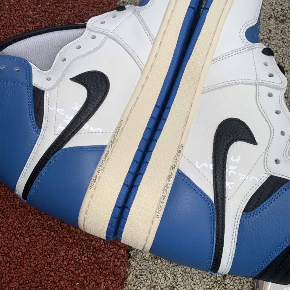 Jordan Travis Scott X Fragment X AJ1 High OG SP „Military Blue“ - EUR FASHION