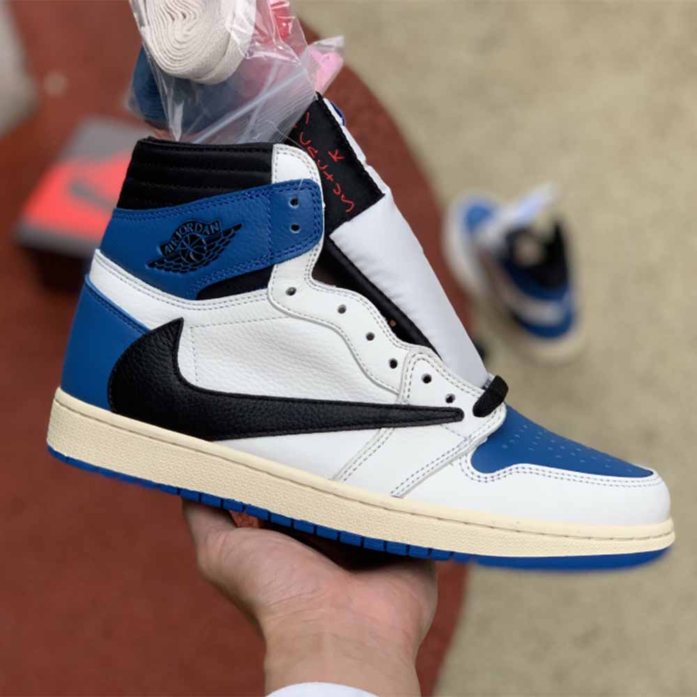 Jordan Travis Scott X Fragment X AJ1 High OG SP „Military Blue“ - EUR FASHION