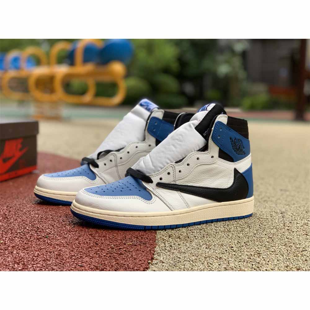 Jordan Travis Scott X Fragment X AJ1 High OG SP „Military Blue“ - EUR FASHION