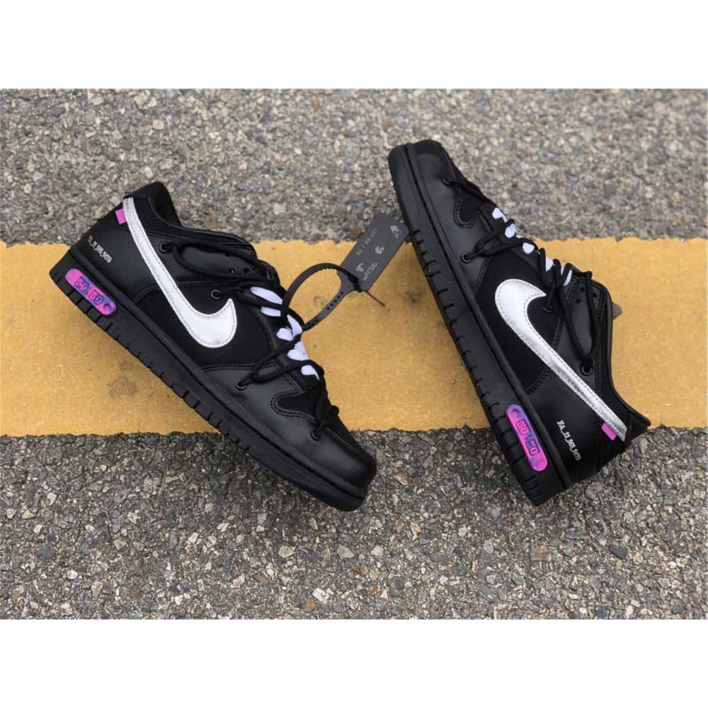Off-White X Nike Dunk Low „The 50“ in „Schwarz/Silber“ - EUR FASHION