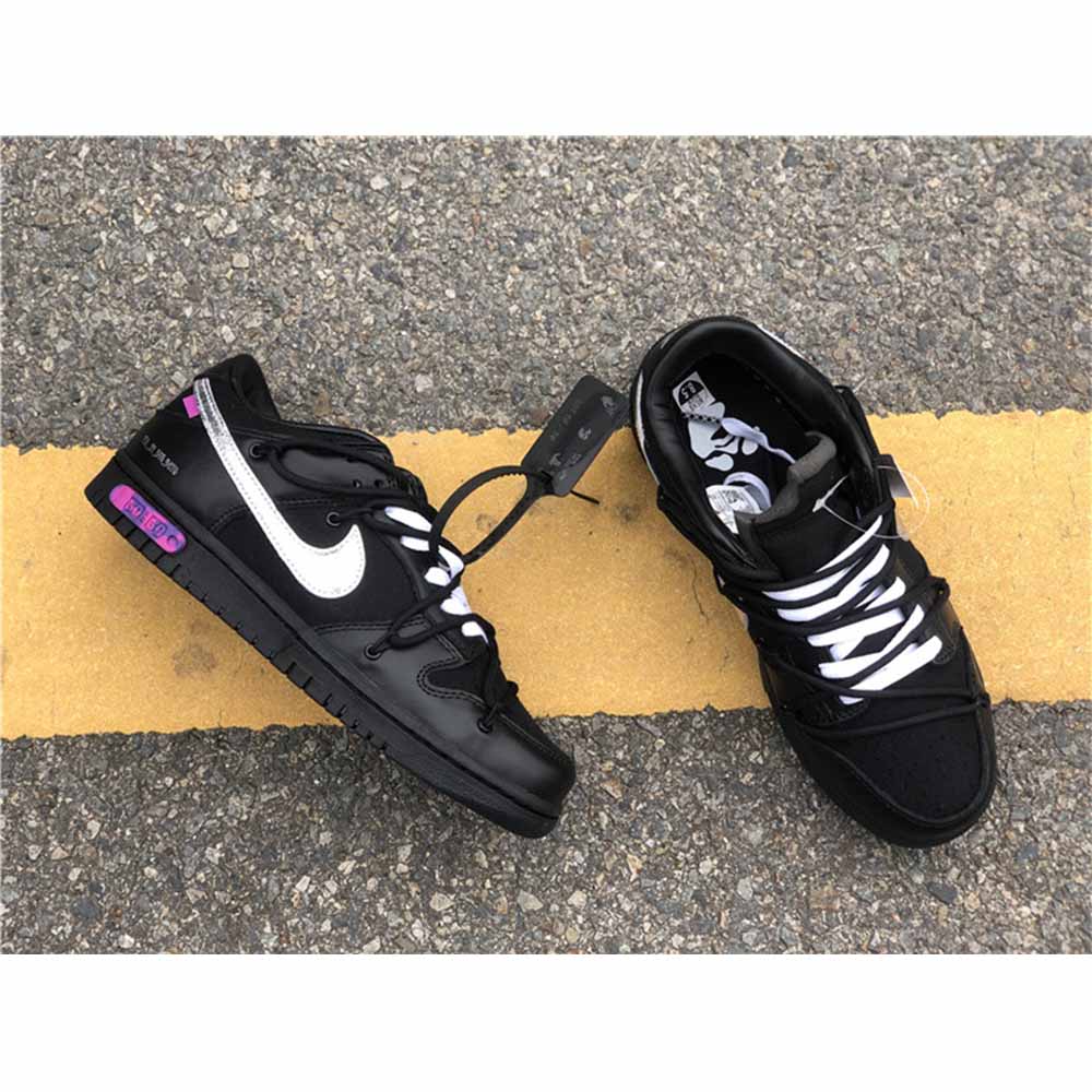 Off-White X Nike Dunk Low „The 50“ in „Schwarz/Silber“ - EUR FASHION
