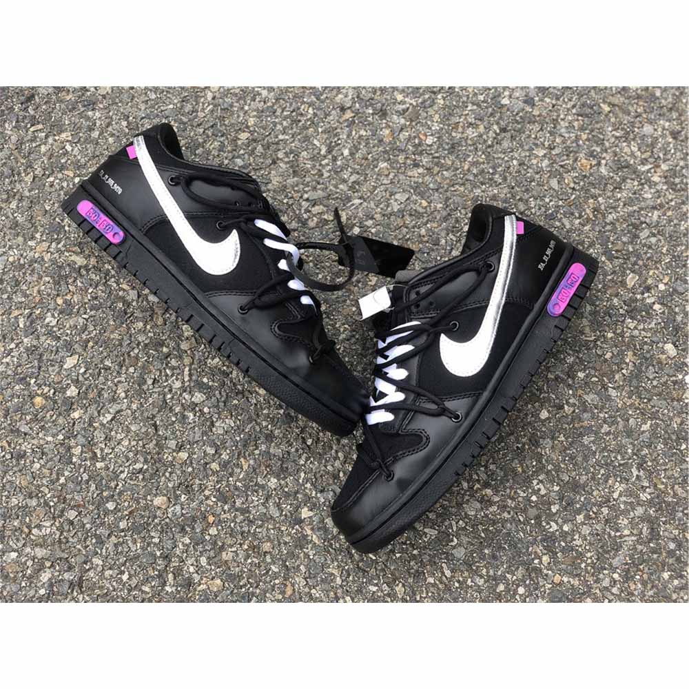 Off-White X Nike Dunk Low „The 50“ in „Schwarz/Silber“ - EUR FASHION