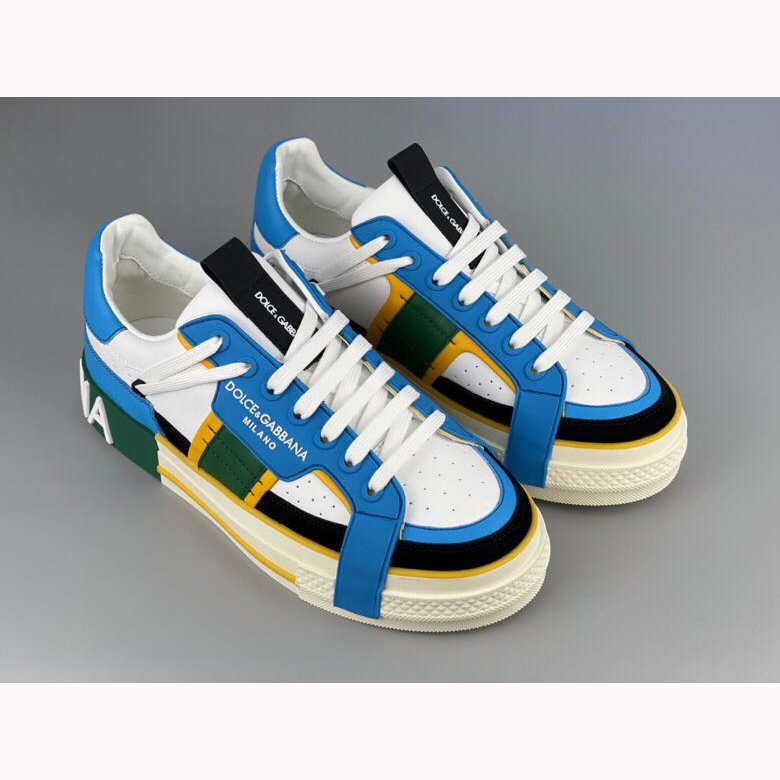 Dolce & Gabbana 2Zero Custom Sneakers aus Kalbsleder in Blau - EUR FASHION