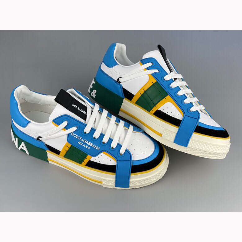 Dolce & Gabbana 2Zero Custom Sneakers aus Kalbsleder in Blau - EUR FASHION