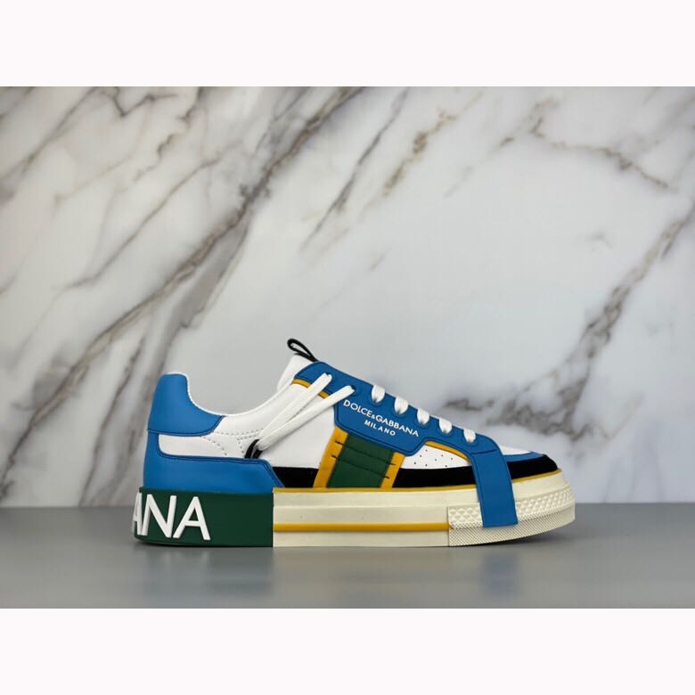 Dolce & Gabbana 2Zero Custom Sneakers aus Kalbsleder in Blau - EUR FASHION