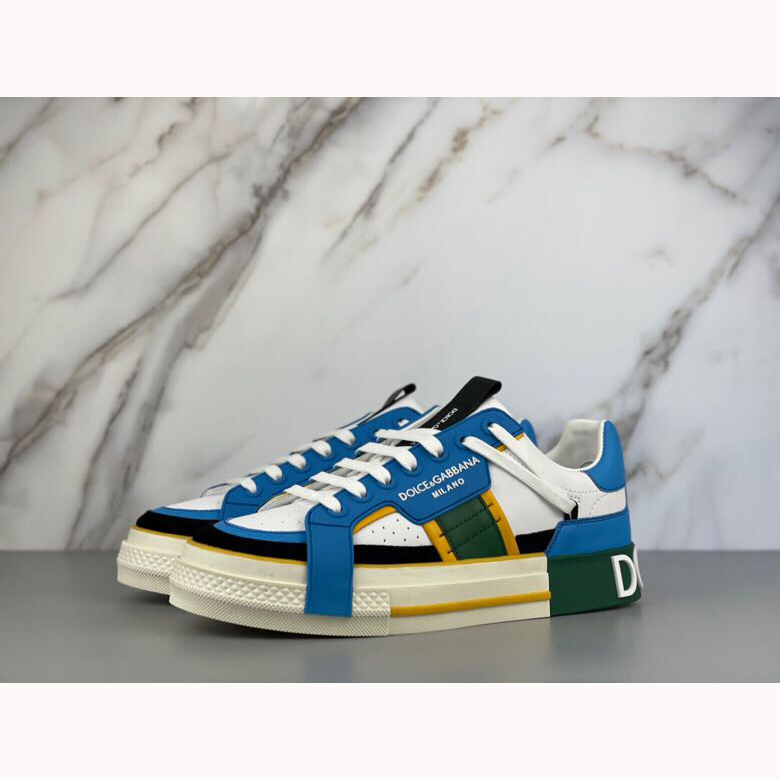 Dolce & Gabbana 2Zero Custom Sneakers aus Kalbsleder in Blau - EUR FASHION