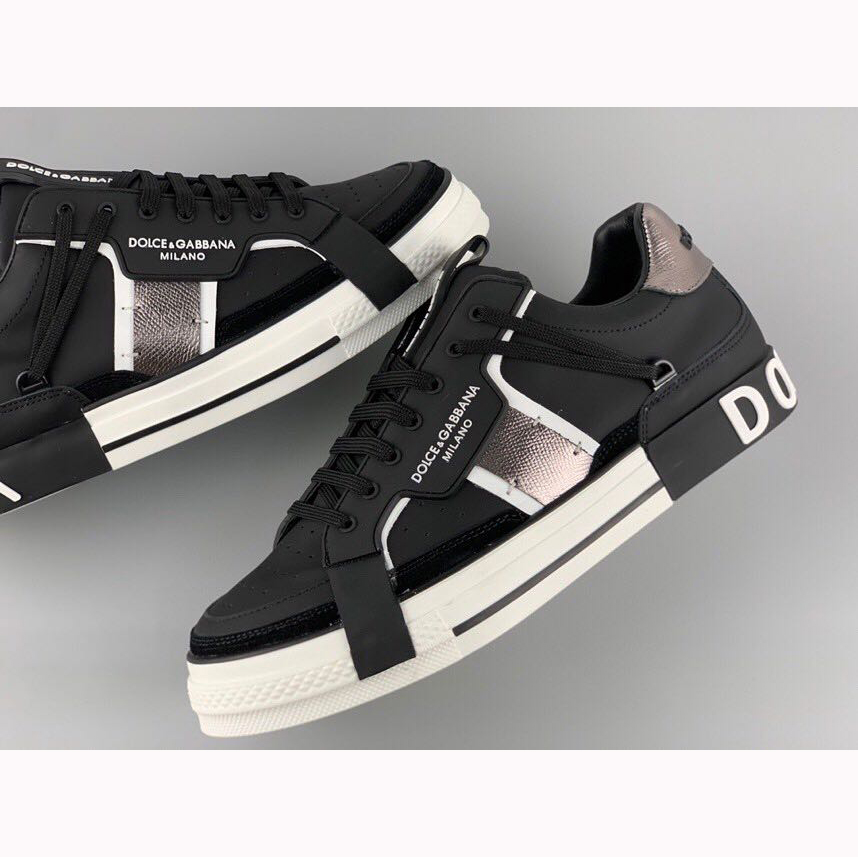 Dolce & Gabbana 2Zero Custom Sneakers aus Kalbsleder in Schwarz - EUR FASHION