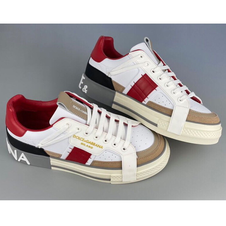 Dolce & Gabbana Kalbsleder 2Zero Custom Sneakers in Rot - EUR FASHION