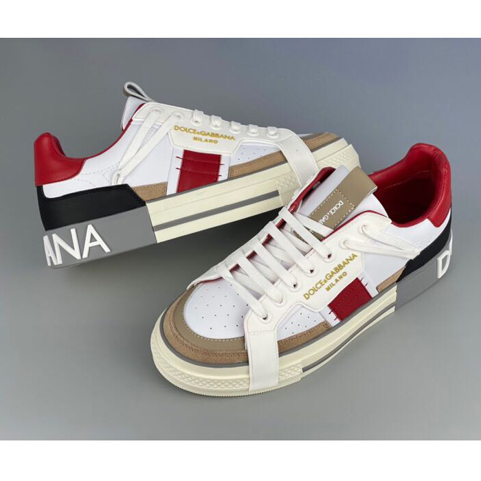 Dolce & Gabbana Kalbsleder 2Zero Custom Sneakers in Rot - EUR FASHION