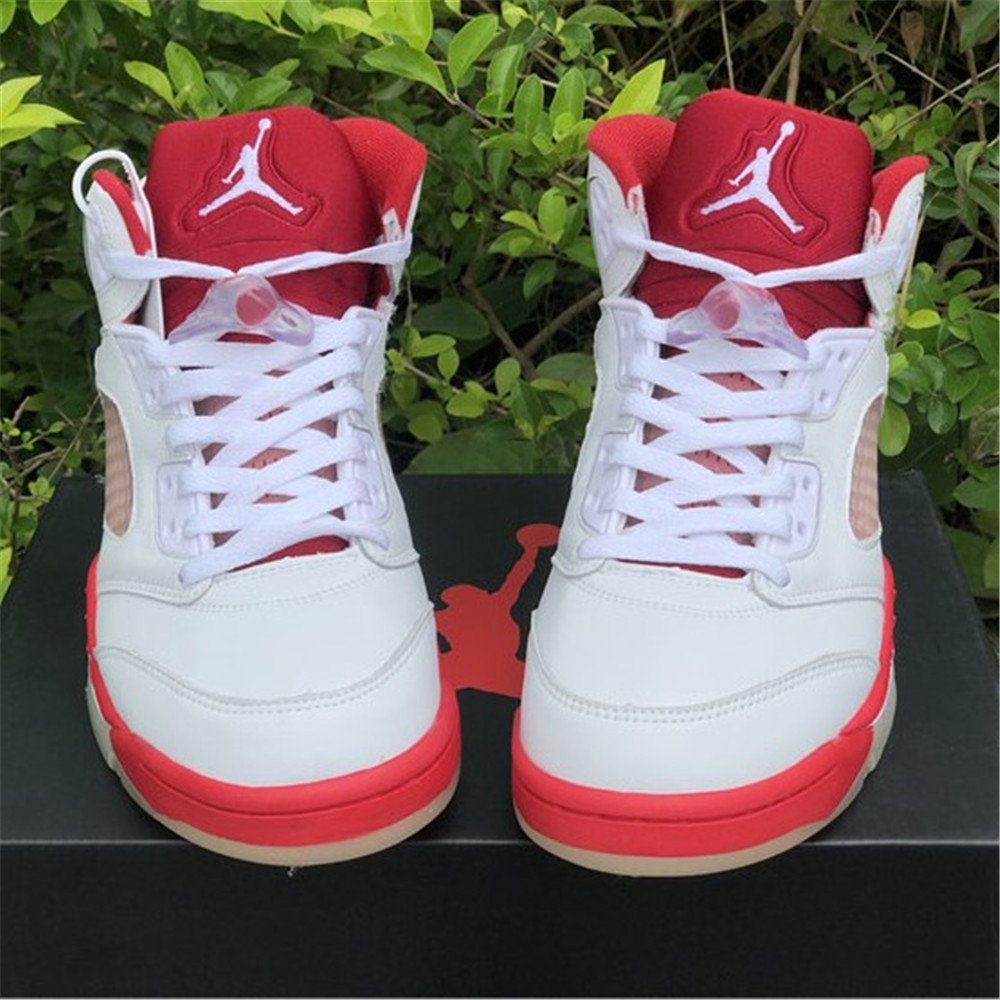 Jordan AJ 5 Retro GS Pink Foam Sneaker 440892-106 (Rot&Weiß) - EUR FASHION