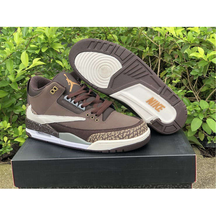 Jordan Travis Scott X AJ 3 Braun - EUR FASHION