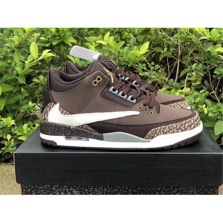 Jordan Travis Scott X AJ 3 Braun - EUR FASHION