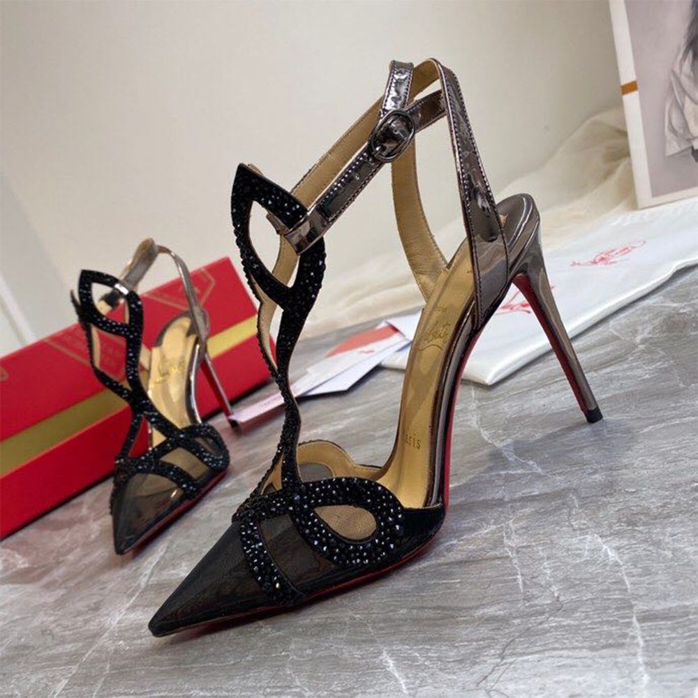Christian Louboutin Double L Pump Strass 10CM - EUR FASHION