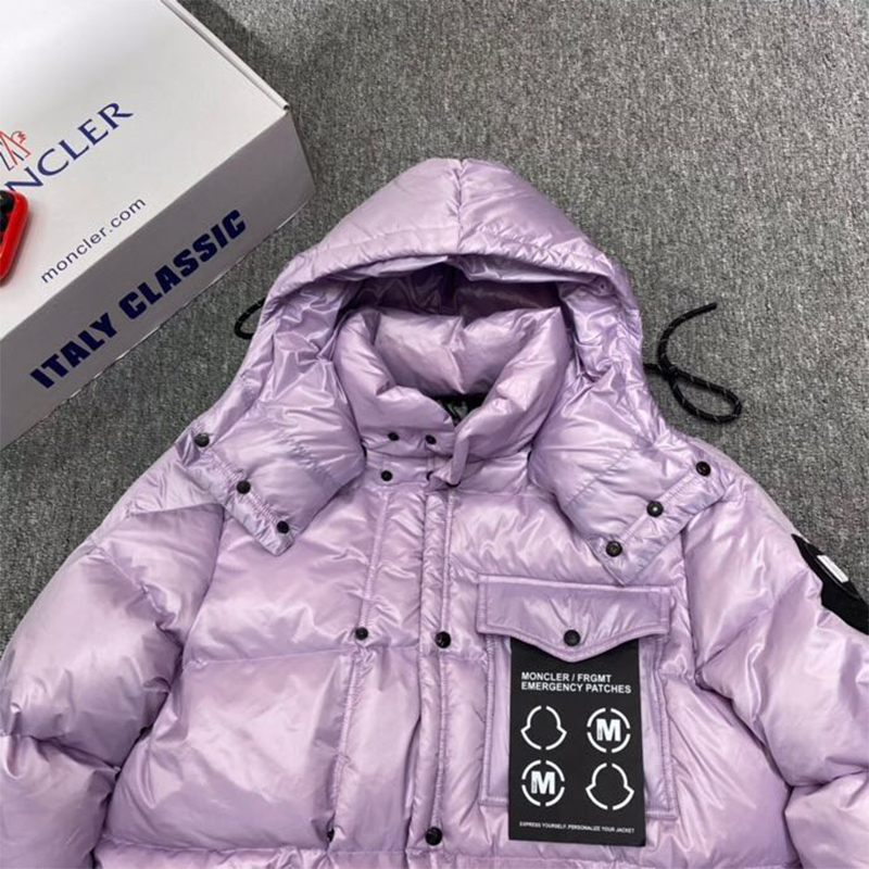 Moncler Anthemyx Kurze Daunenjacke in hellem Flieder - EUR FASHION