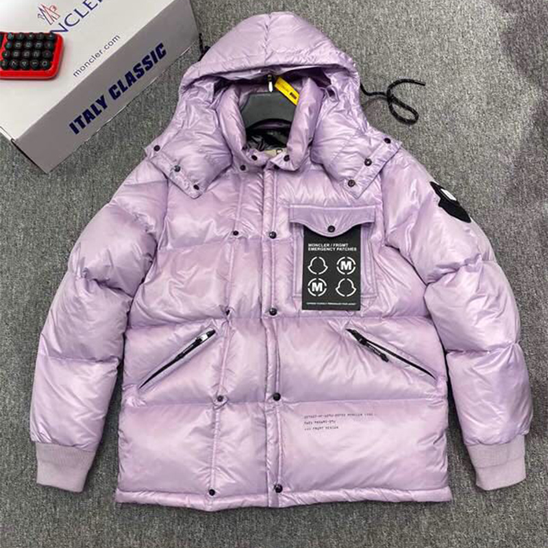 Moncler Anthemyx Kurze Daunenjacke in hellem Flieder - EUR FASHION