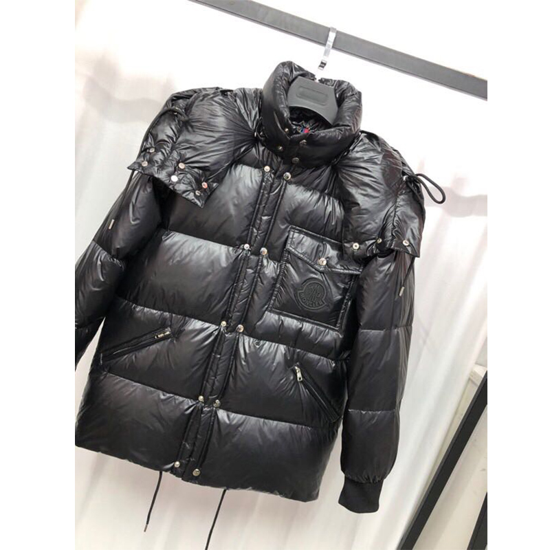 Moncler Lamentin Kurze Daunenjacke in Schwarz - EUR FASHION