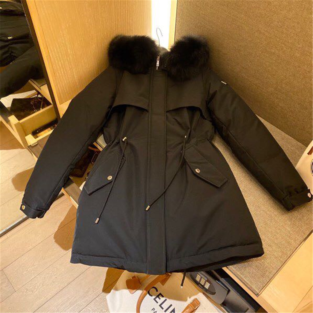 Prada abnehmbare lange Daunenjacke (schwarz) - EUR FASHION