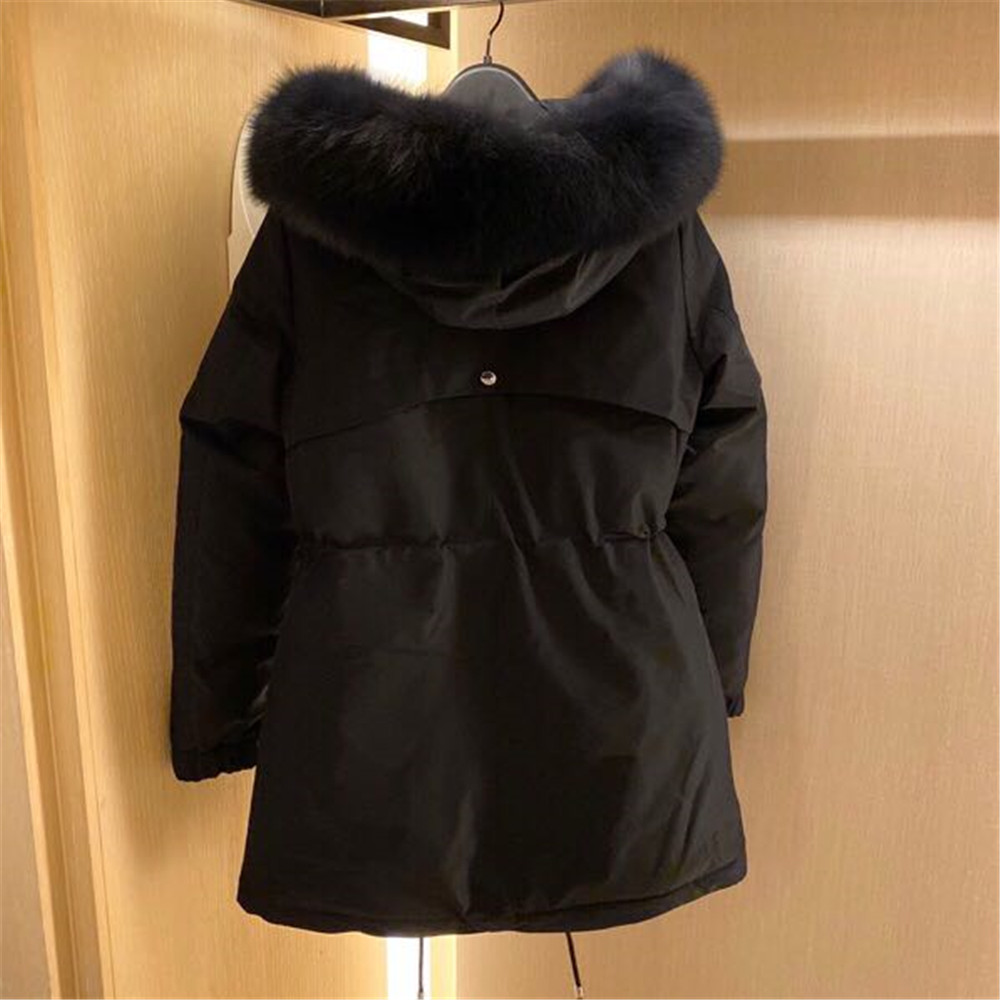 Prada abnehmbare lange Daunenjacke (schwarz) - EUR FASHION