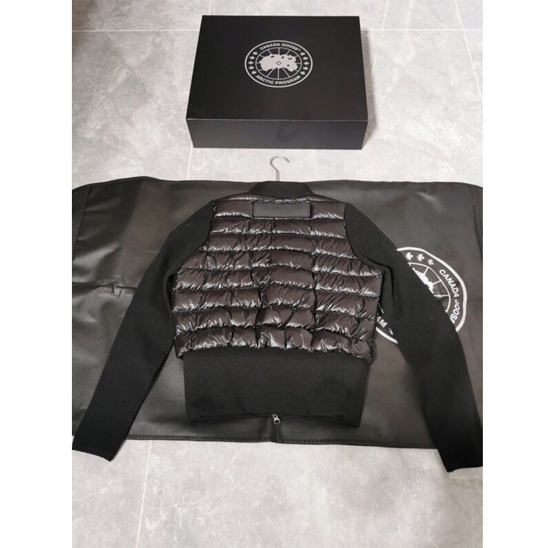 Moncler Mon Damen wattierte gestrickte kurze Daunenjacke Schwarz - EUR FASHION