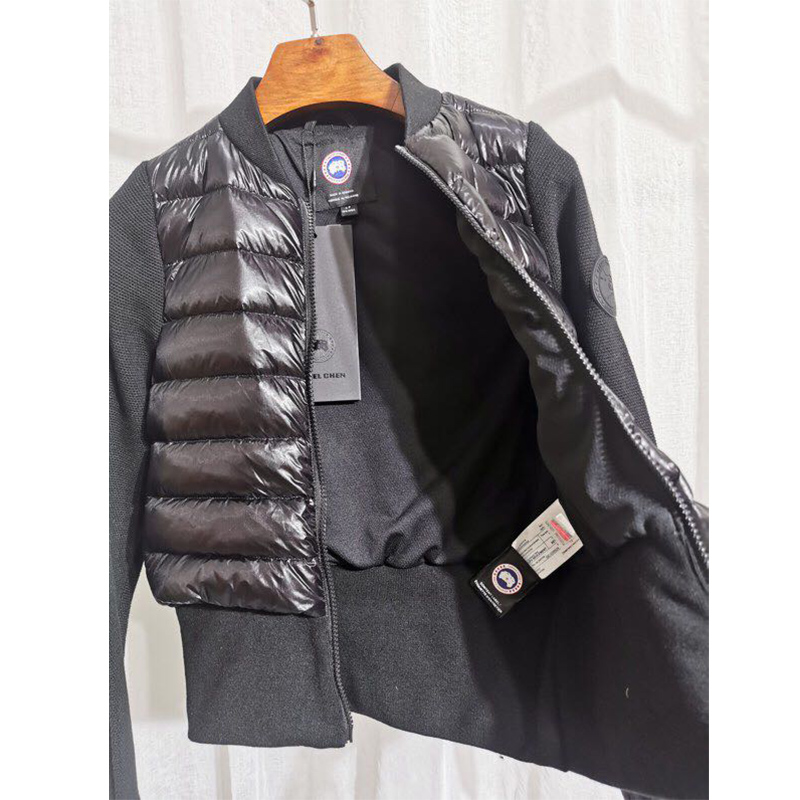 Moncler Mon Damen wattierte gestrickte kurze Daunenjacke Schwarz - EUR FASHION
