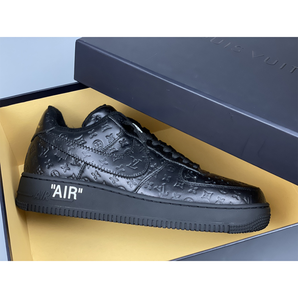 Louis Vuitton X Nike Air Force 1 Sneaker ganz in Schwarz - EUR FASHION