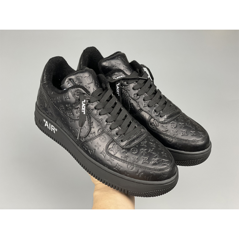 Louis Vuitton X Nike Air Force 1 Sneaker ganz in Schwarz - EUR FASHION