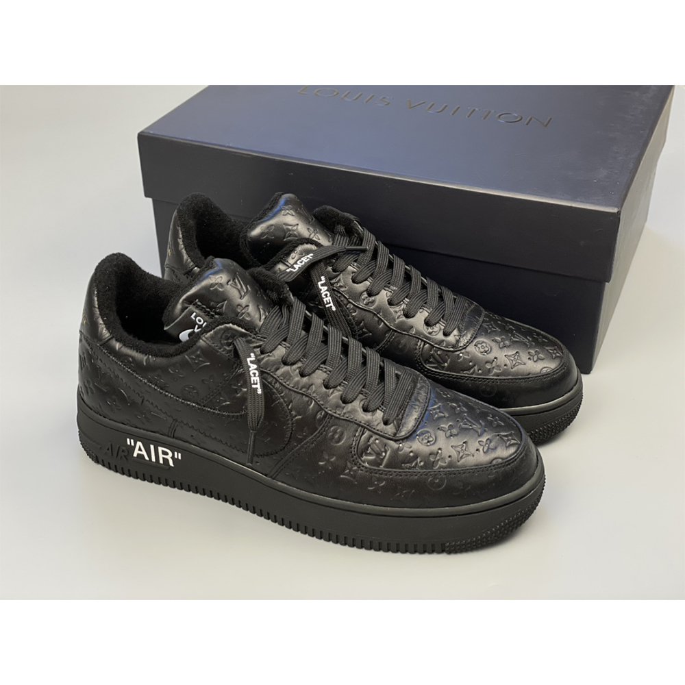 Louis Vuitton X Nike Air Force 1 Sneaker ganz in Schwarz - EUR FASHION