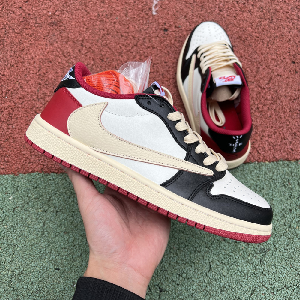 Jordan AJ1 Low Fragment X Travis Scott Schwarz Weiß Rot - EUR FASHION