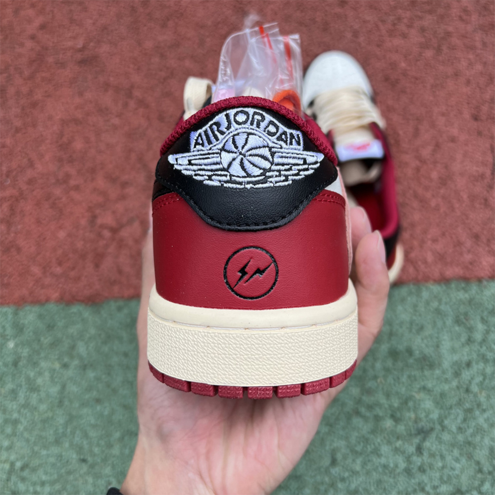 Jordan AJ1 Low Fragment X Travis Scott Schwarz Weiß Rot - EUR FASHION
