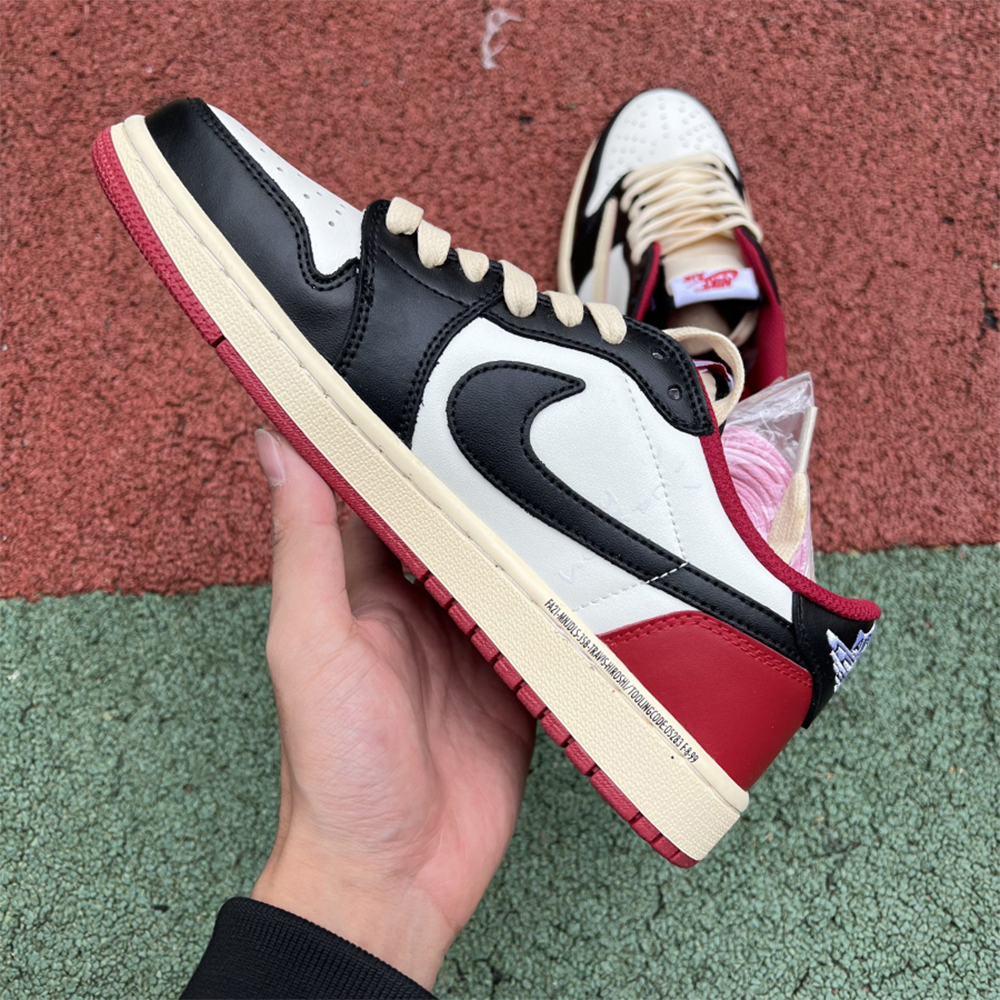 Jordan AJ1 Low Fragment X Travis Scott Schwarz Weiß Rot - EUR FASHION