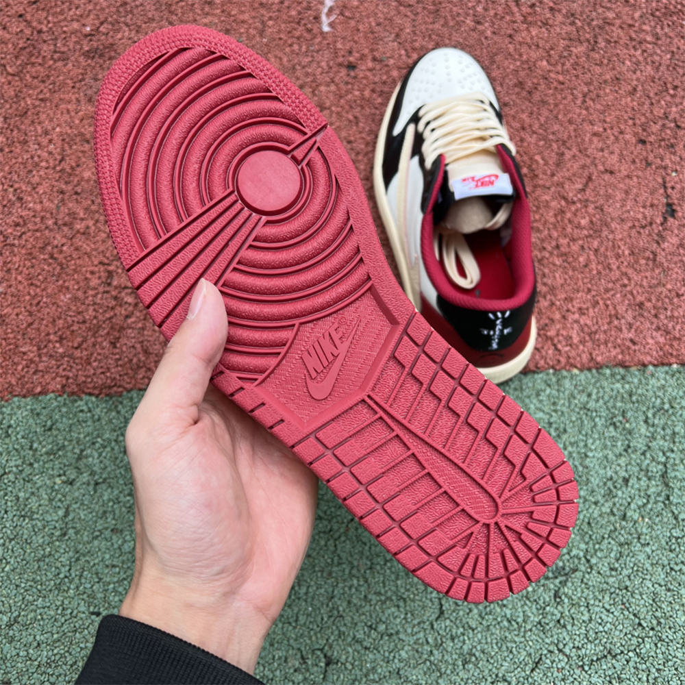 Jordan AJ1 Low Fragment X Travis Scott Schwarz Weiß Rot - EUR FASHION
