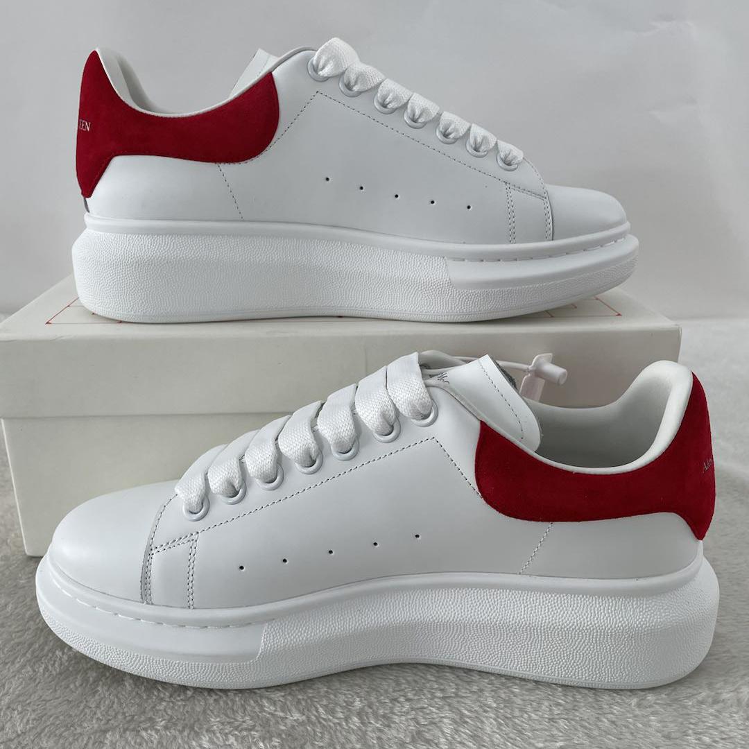 Alexander Mcqueen Leder-Sneaker mit übertriebener Sohle (Wildleder-Rot-Rückseite) - EUR FASHION