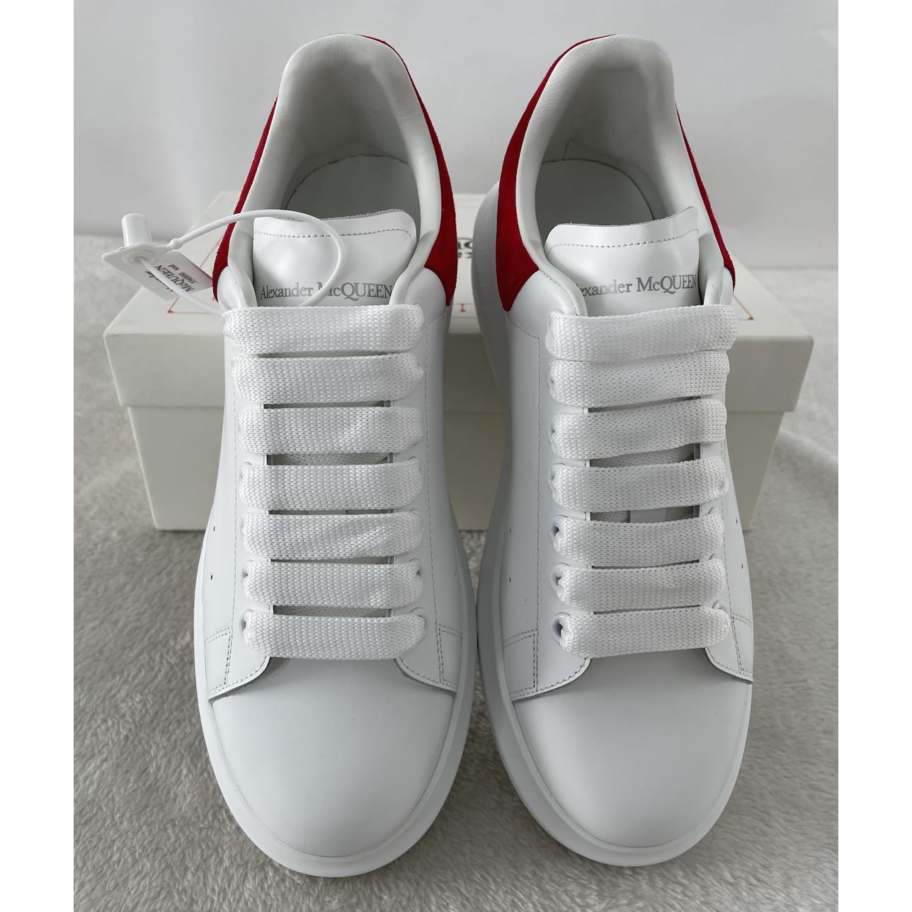 Alexander Mcqueen Leder-Sneaker mit übertriebener Sohle (Wildleder-Rot-Rückseite) - EUR FASHION