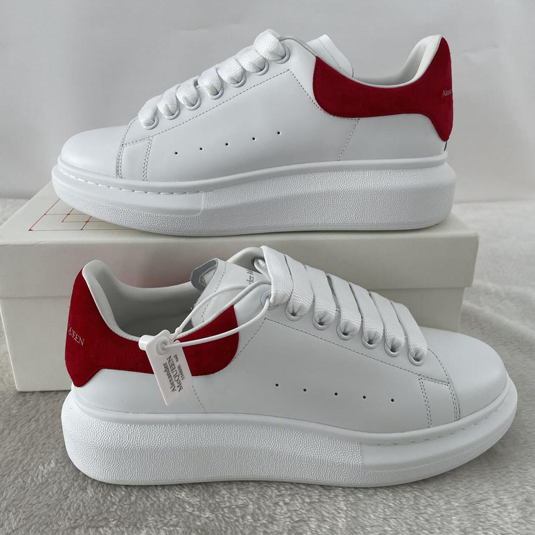 Alexander Mcqueen Leder-Sneaker mit übertriebener Sohle (Wildleder-Rot-Rückseite) - EUR FASHION