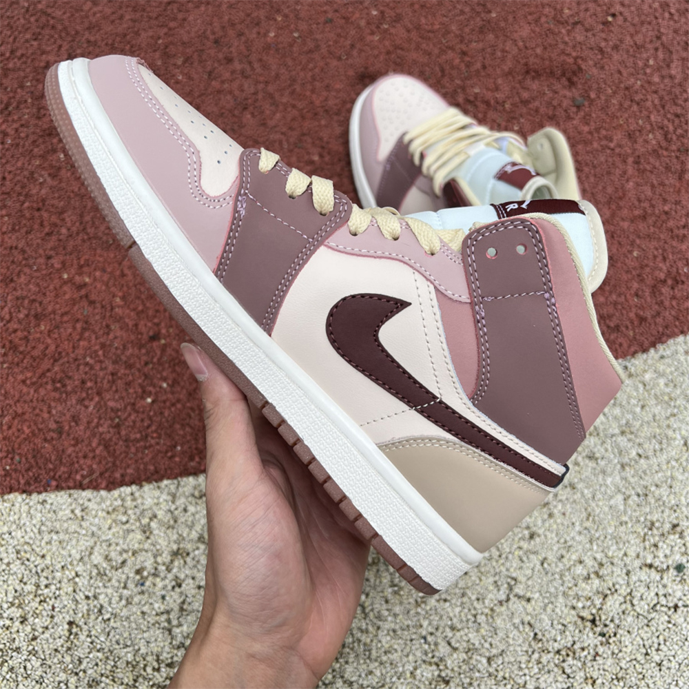 Jordan AJ1 Mid Dusty Pink Sneaker - EUR FASHION