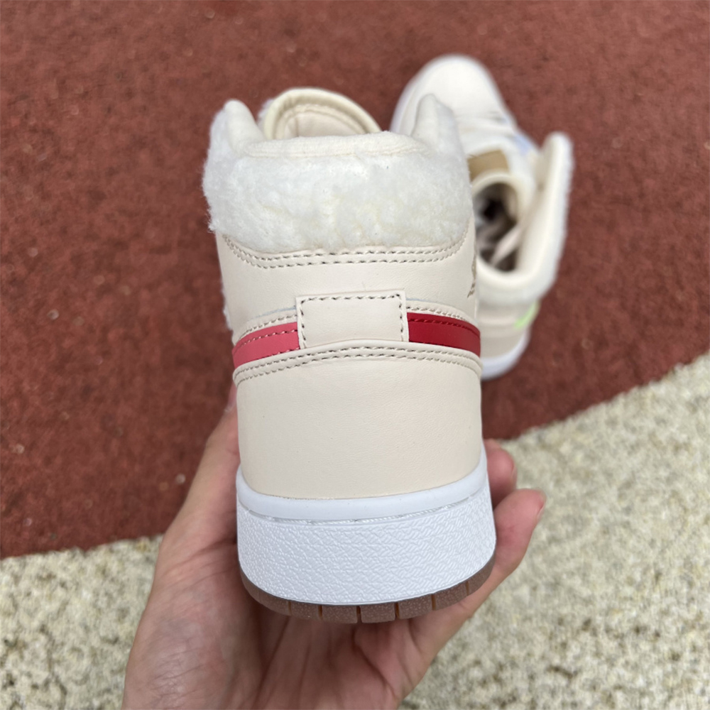 Jordan AJ1 Mid Mehrfarbiger Hook-Sneaker in Milchweiß - EUR FASHION
