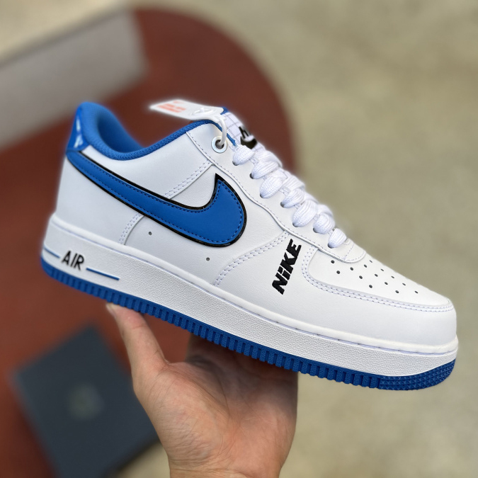 Nike Low Sneaker Air Force 1 '07 LV8 Weiß Blau - EUR FASHION