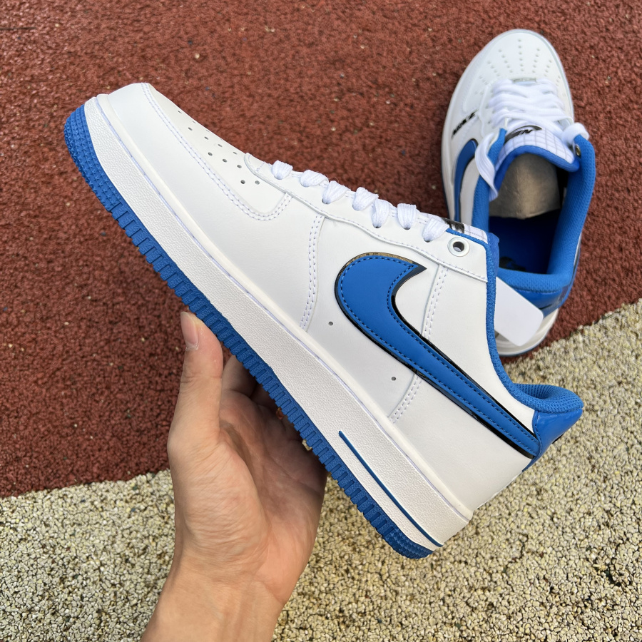 Nike Low Sneaker Air Force 1 '07 LV8 Weiß Blau - EUR FASHION