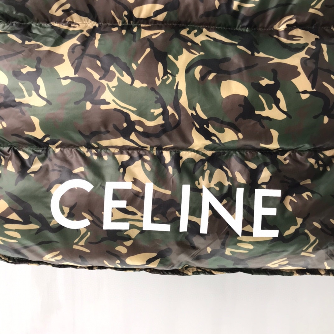Lose Jacke Celine aus bedrucktem Nylon (abnehmbare Kapuze) - EUR FASHION