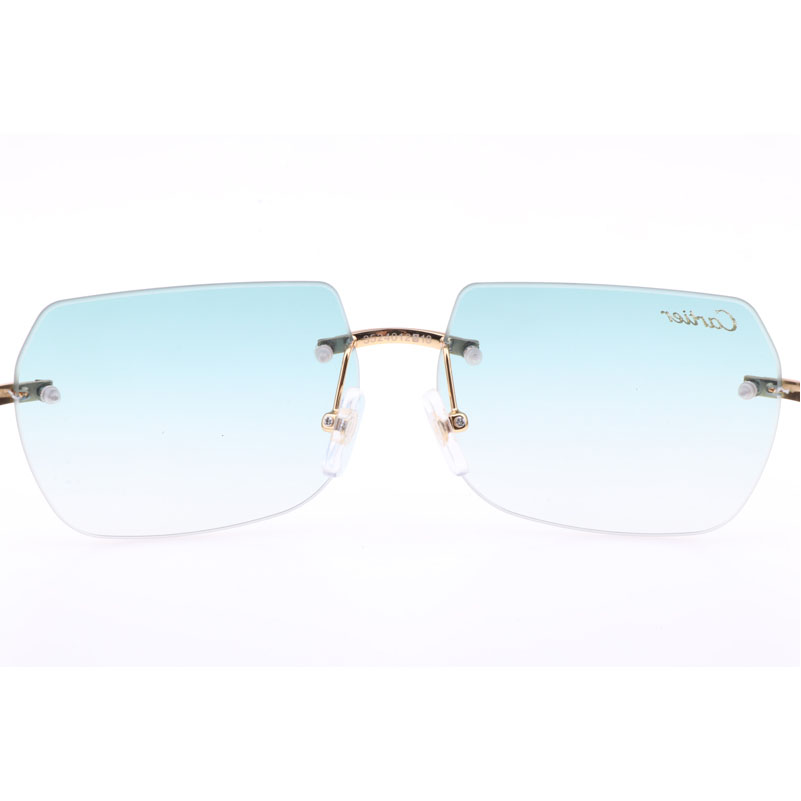 Cartier 8300818 Holzsonnenbrille mit gravierter Linse in Silberbraun - EUR FASHION