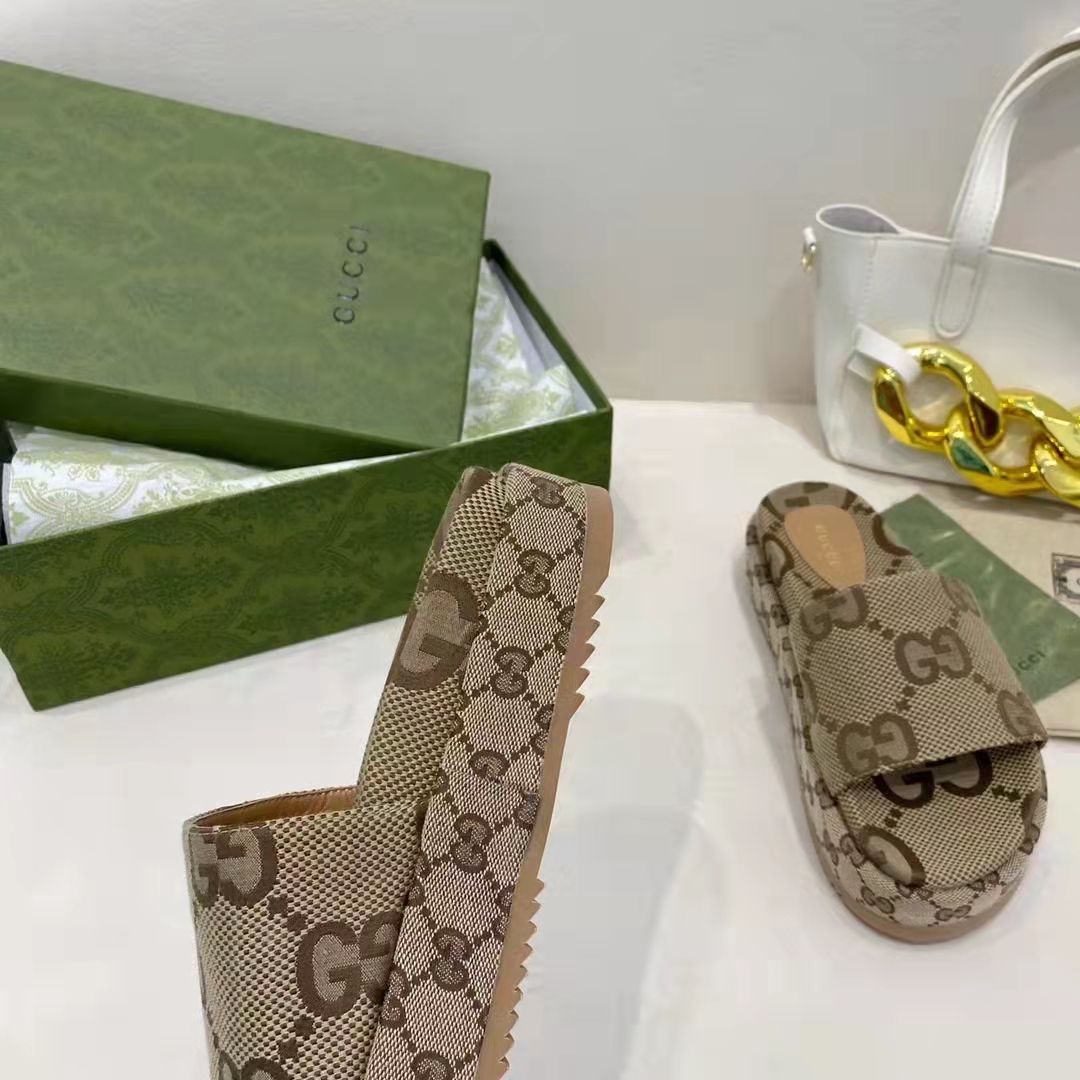 Gucci Damen-Plateau-Slide-Sandale - EUR FASHION