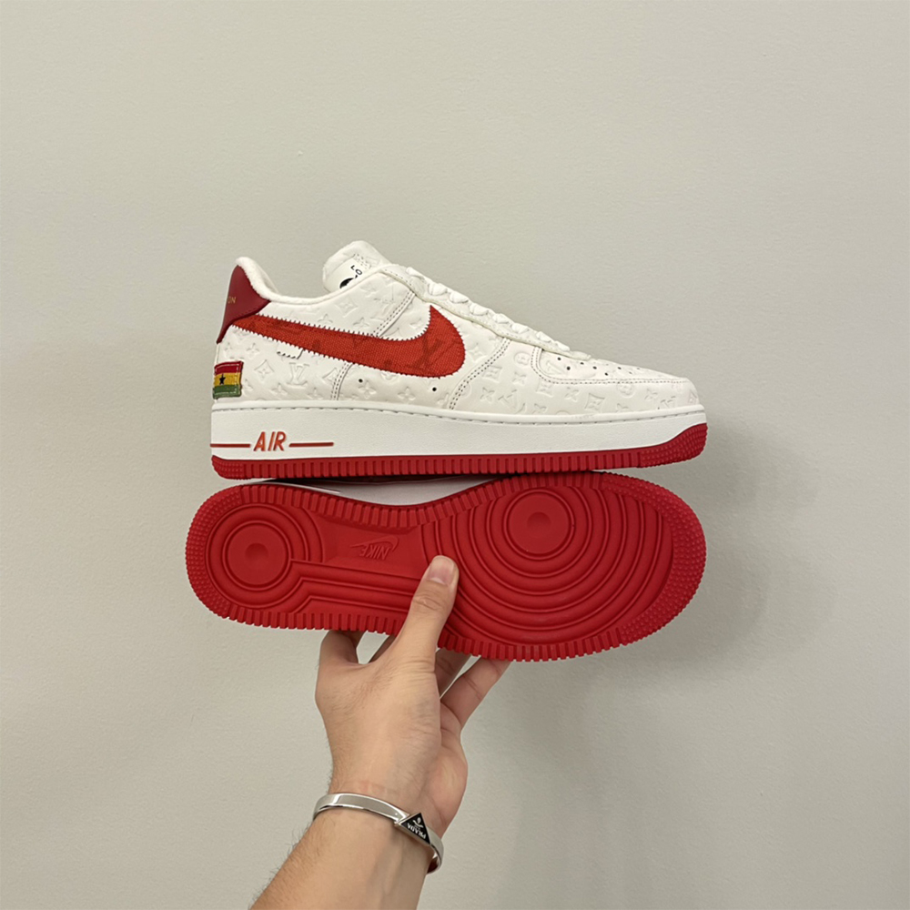 Louis Vuitton X Nike Air Force 1 Sneaker in Weiß und Rot - EUR FASHION