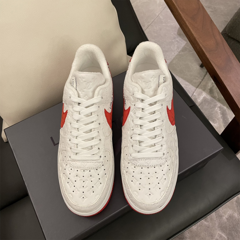 Louis Vuitton X Nike Air Force 1 Sneaker in Weiß und Rot - EUR FASHION