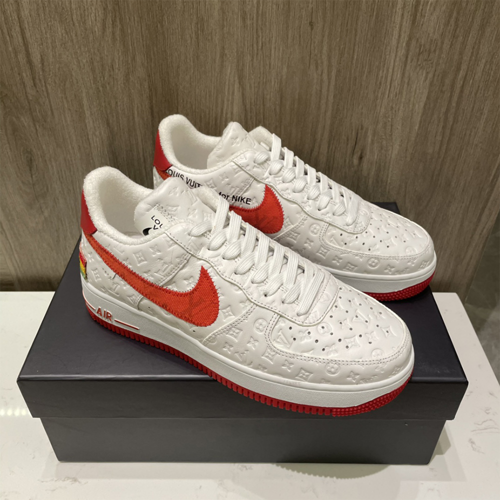 Louis Vuitton X Nike Air Force 1 Sneaker in Weiß und Rot - EUR FASHION