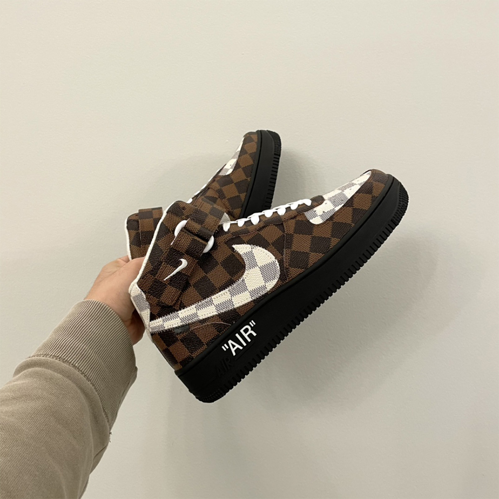 Louis Vuitton X Nike Air Force 1 Mid-Top-Sneaker in Braun - EUR FASHION