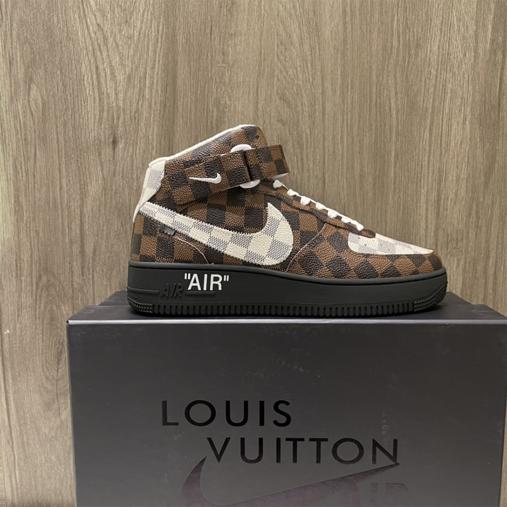 Louis Vuitton X Nike Air Force 1 Mid-Top-Sneaker in Braun - EUR FASHION