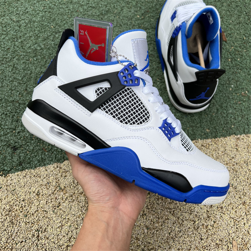 Nike Air Jordan 4 Retro Weißer Motorsport-Sneaker - EUR FASHION