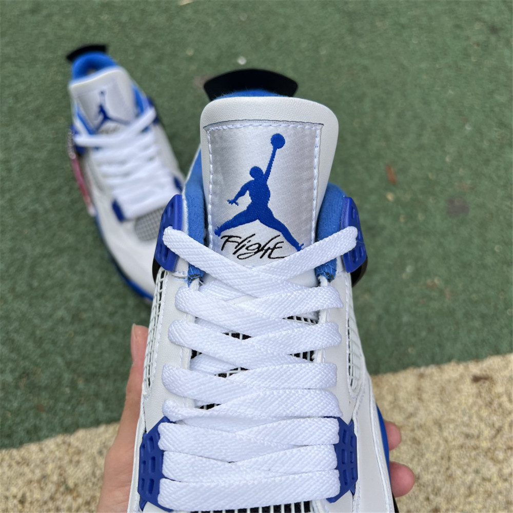 Nike Air Jordan 4 Retro Weißer Motorsport-Sneaker - EUR FASHION