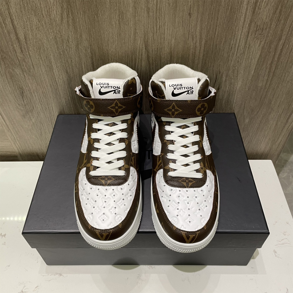 Louis Vuitton X Nike Air Force 1 Mid-Top-Monogramm-Sneaker - EUR FASHION